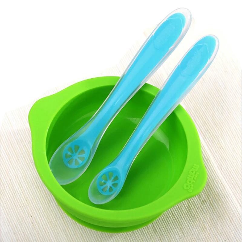 Mambobaby Baby Tableware Infant Spoons Children Soft Soup Fork