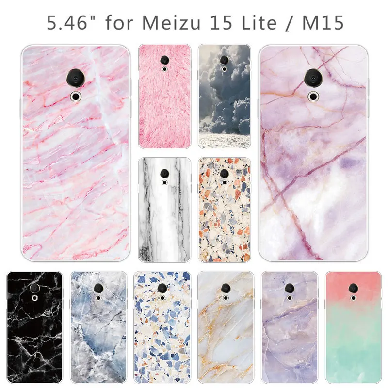 Мягкий прозрачный силиконовый чехол из тпу для Meizu 15 Lite M15 чехлы телефонов 5 46
