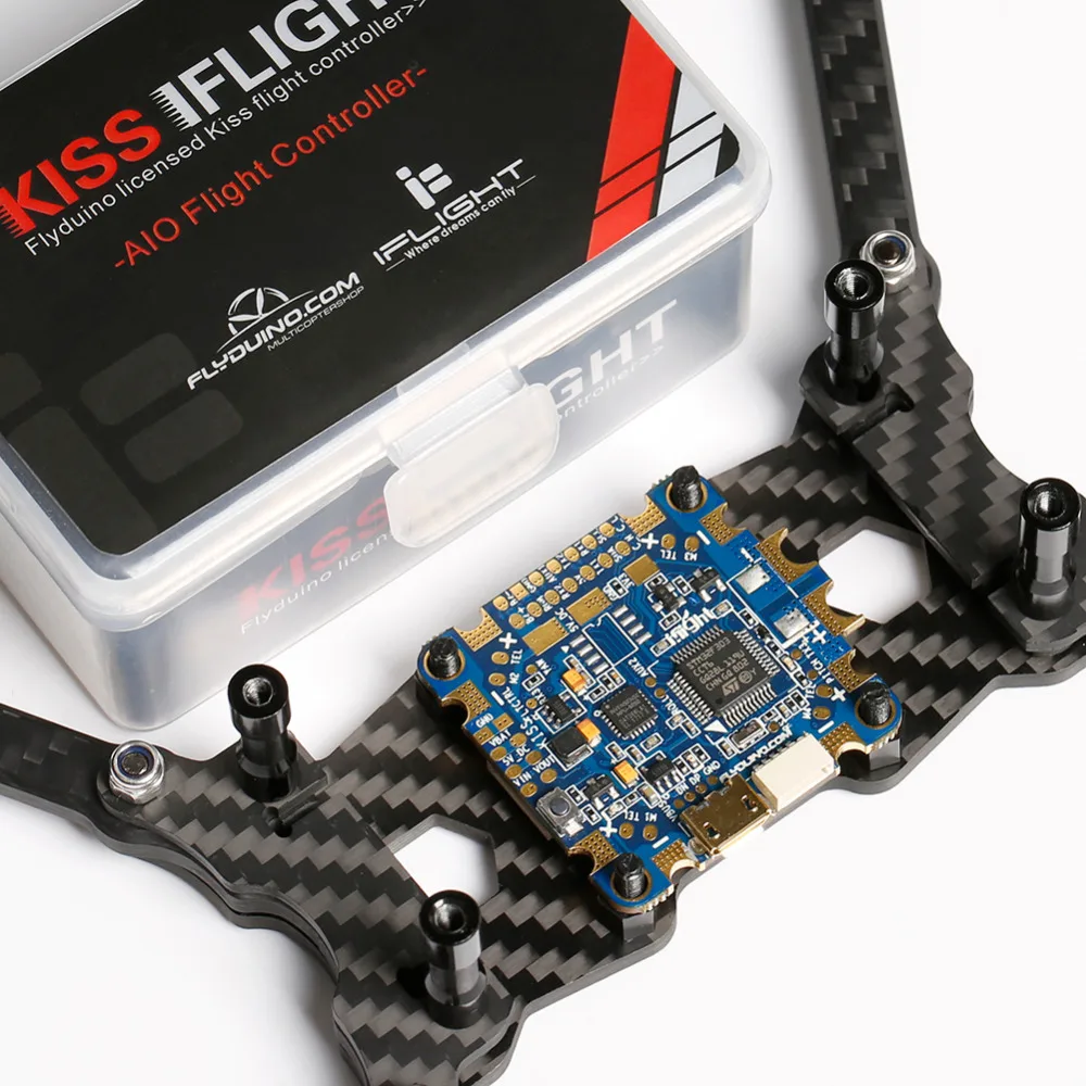 

iFlight STM32F303 F3 Kiss iFlight Flyduino Kiss Licensed Flight Controller integrated OSD build-in 5V 2A BEC for FPV