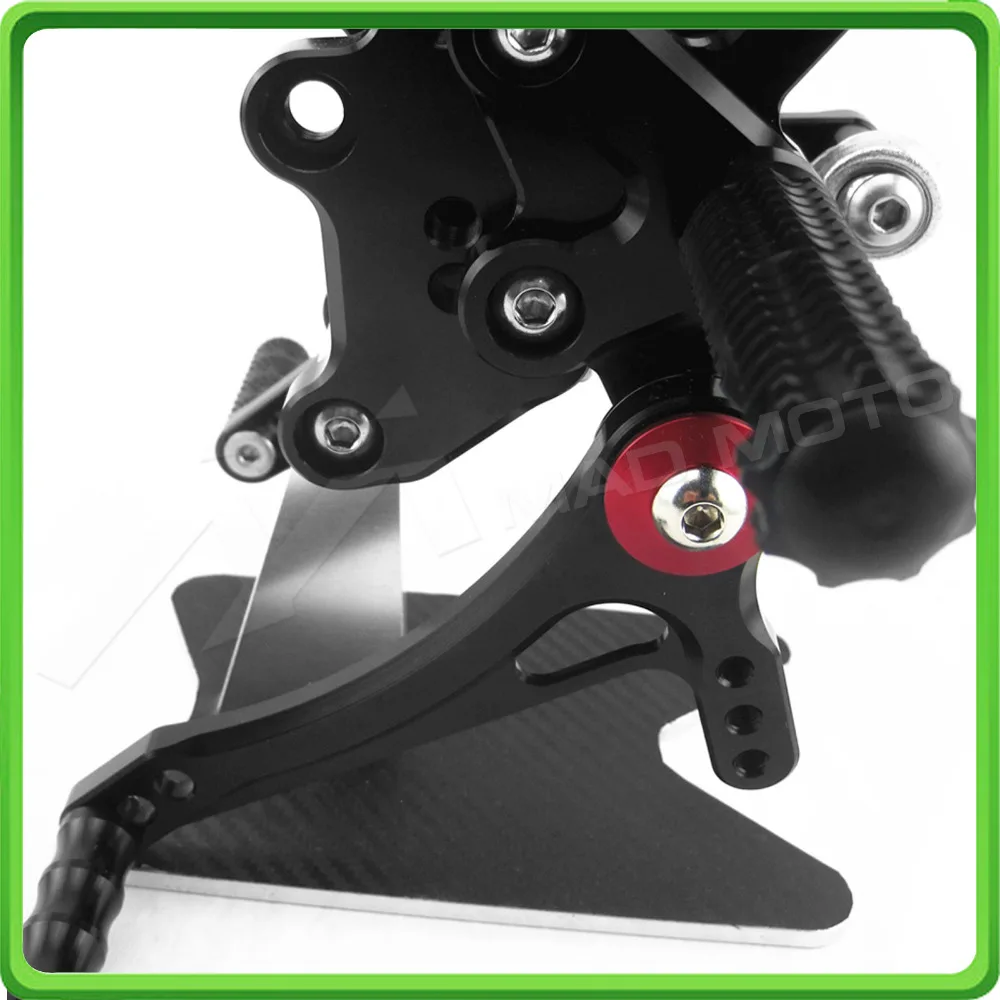 Мотоцикл Регулируемые Rearsets сзади комплект одежды ног колышки педаль для Kawasaki Ninja 300 z300 ex300 2013 BK