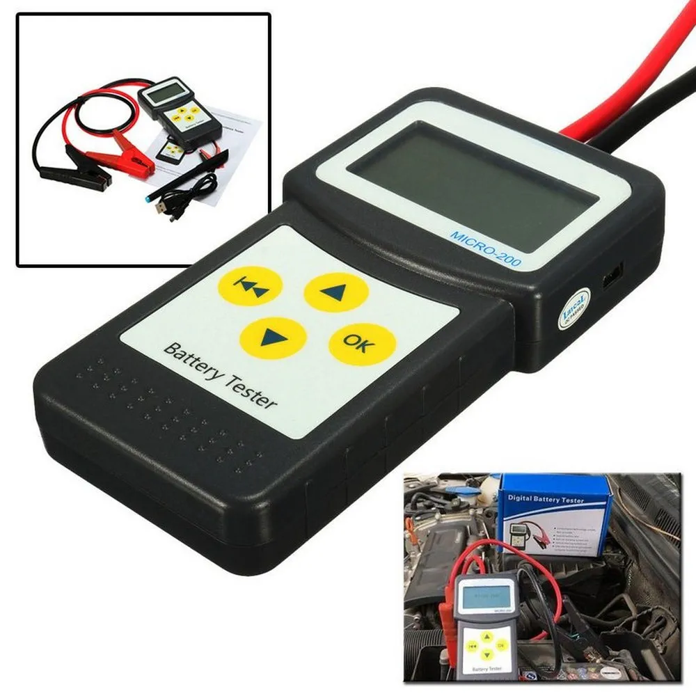  Micro 200 12V Car Battery Tester CCA100-2000 Car Diagnostic Tool Automotive Battery System Analyzer