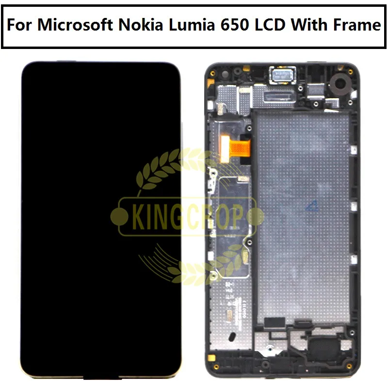 

For Microsoft Nokia Lumia 650 LCD Display Touch Screen Digitizer Sensor Assembly With Frame For Lumia 650 LCD for nokia 650 lcd