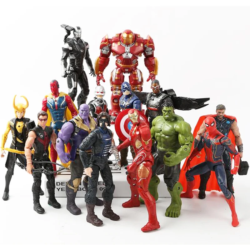 

Super Heroes Avengers Untitled Avengers film Movable Joints Thanos Black panther Action Figures Kids Toys Gifts for Boy 17cm