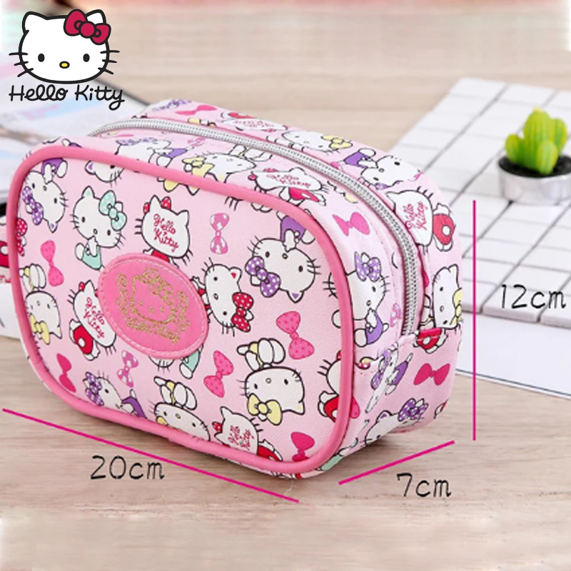 Сумка Hello Kitty для женщин косметичка девушек мультяшная сумка коробка мытья