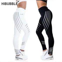 Hibubble Night светящиеся спортивные брюки обтягивающие женские леггинсы для фитнеса спортивный быстрый сухой Бег Брюки Сексуальные облегающие