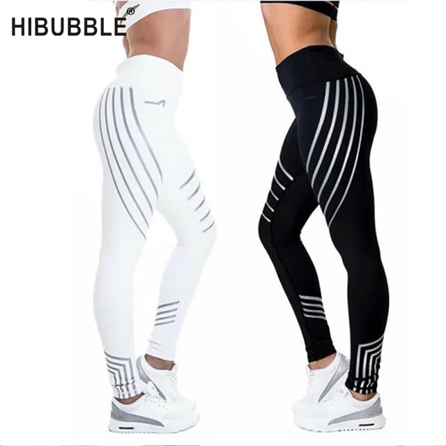 US $6.41 Hibubble Night Glowing Sports Trouser Fitness Leggings Women Sport Quick Dry Running Pants sexy Tig