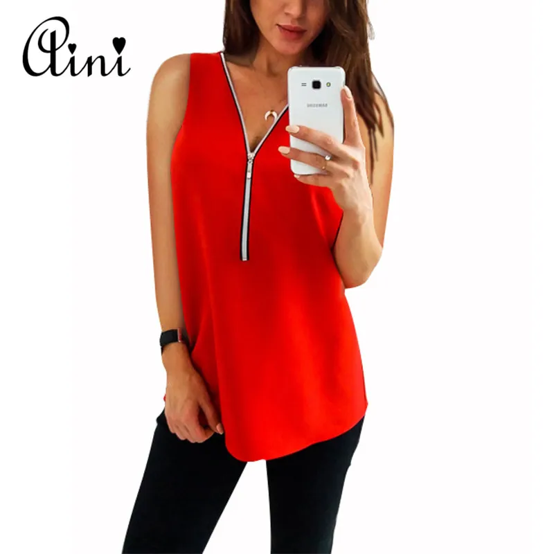 Plus Size Sleeveless Chiffon Blouses Summer Women Vest Chiffon Tank Top Boho Plus Size Tops Solid Female Blusa Beach Summer Tops Blouses