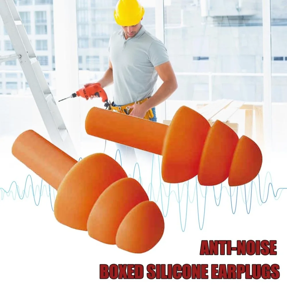 

Soft Silicone Ear Plugs Sound Insulation Ear Protection Earplugs Noise Reduction Sleeping Plugs with Storage Box