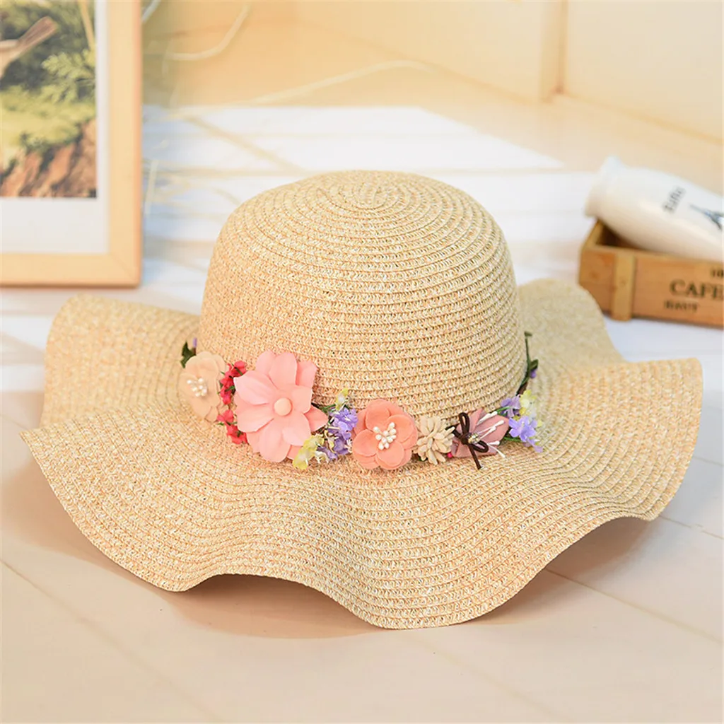 Straw Beach Sun Summer Hat Women Beach Straw Hat Jazz Sunshade Panama