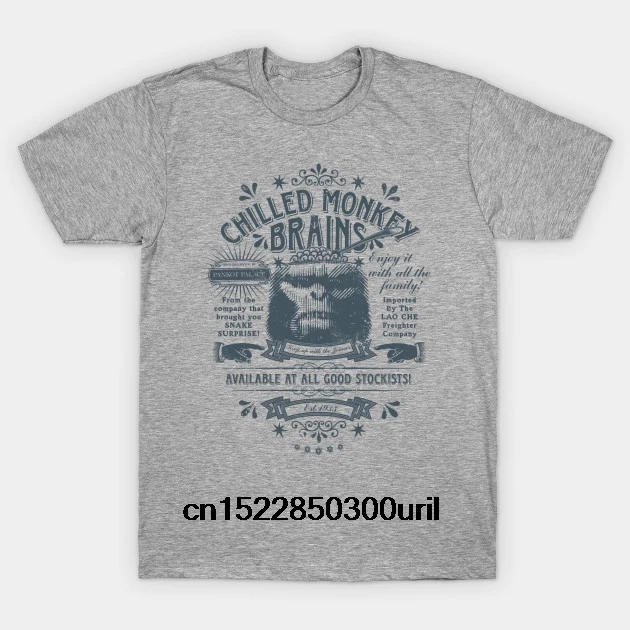 

Printed Men T Shirt Cotton tShirt O-Neck Short-Sleeve New Style Chilled Monkey Brains Indiana Jones Women T-Shirt
