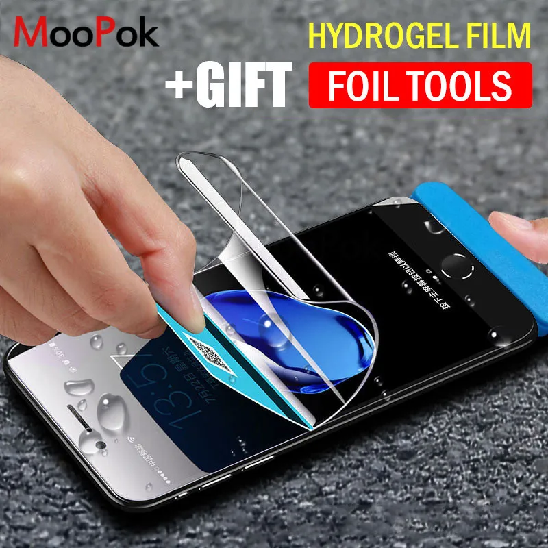Kopen MOOPOK Hydrogel Membraan Screen Protector Voor iPhone 8 7 Plus 6 6 s Plus Met tool Film Voor iPhone 6 s 8 Plus Niet Gehard Glas