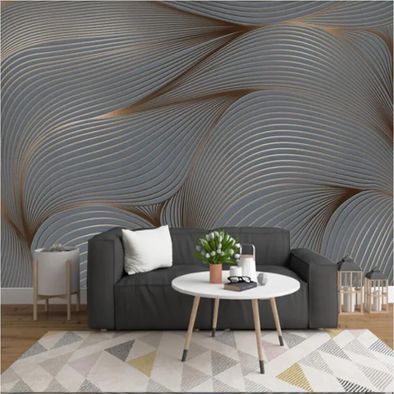 

Geometric abstract lines retro nostalgic modern minimalistic light luxury background wall