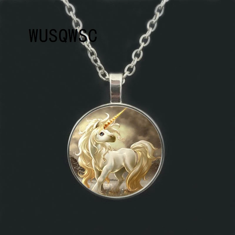 

WUSQWSC Hot Cheap Cheap Unicorn unicorn crystal glass pendant necklace gift jewelry