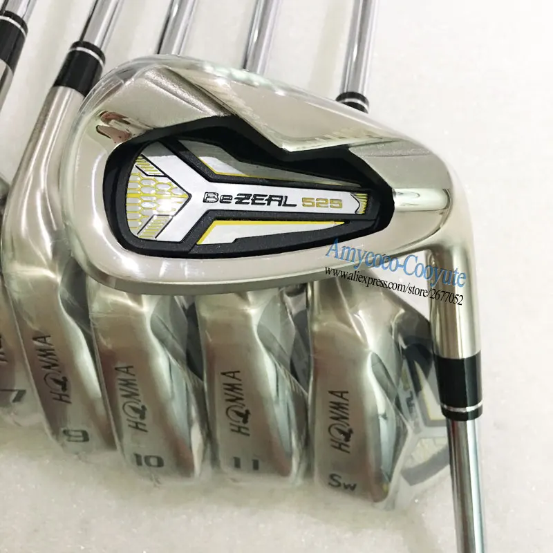 Новые клюшки для гольфа HONMA BEZEAL 525 утюги для гольфа 5-11 Sw HONMA клюшки для гольфа стальной вал R или S Flex Бесплатная доставка