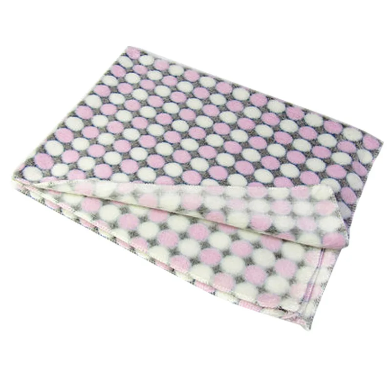 pink HEYPET Pet флисовые покрывала коврик для домашних животных Домашняя собака и кошка кровать в горошек теплая зимняя спальная кровать диван Чехол товары для домашних животных - Цвет: pink