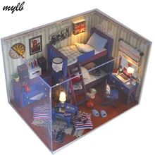 Mylb Миниатюрный Кукольный дом Детская игрушка мебель miniatura diy кукольные домики миниатюрный кукольный домик деревянные игрушки ручной работы подарок на день рождения
