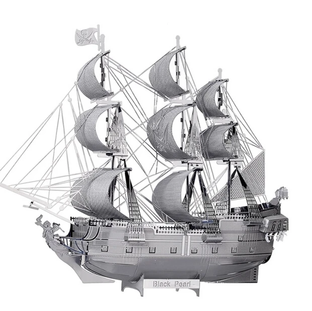 3D Metal Model Puzzle Jigsaws ship model DIY Gift Black Pearl Pirate ...