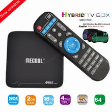 Mesuvida TV Box M8S Pro Plus 2 GB 16 GB Caja de la TV Inteligente Android 7.1 S905X Amlogic Quad Core 2.4 GHz WiFi HD 4 K Kodi 17.1 Los Medios de Comunicación jugador