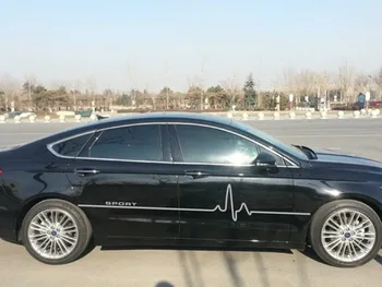 

Car Decals Electrocardiog Pattern Stripes 90'' for Mondeo Vinyl Motor Side sticker ZC555