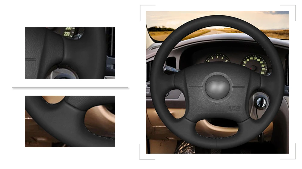 Черный PU искусственная кожа Автомобильный руль Крышка для 2004-2011 hyundai Elantra Old Elantra