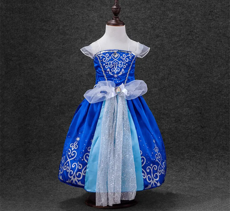 

2017 New Cinderella Dress For Baby Girls Kids Summer Movie Cosplay Clothes Princess Dresses Costume Vestidos Infantis Menina