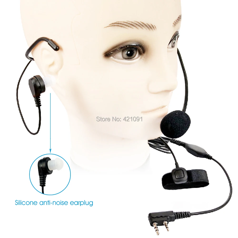Unilateral Rear-mounted Headset Mic for Baofeng KENWOOD Radio 8