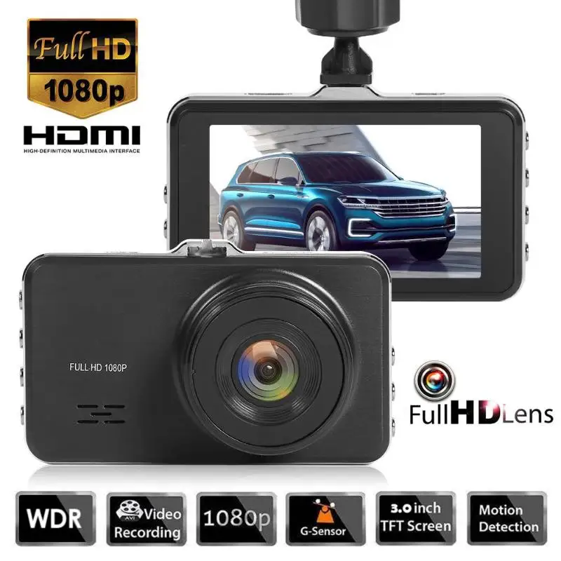 VODOOL SE021 HD 1080 p Видеорегистраторы для автомобилей 3 дюймов Экран цинковый сплав приборной панели Камера WDR камера для приборной панели вождения Регистраторы