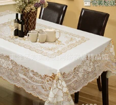 Eurpoean Exquisite tipping bronzing table 137x182cm 54x72&quot cloths wedding PVC waterproof dining tablecover Embroidery | Дом и сад