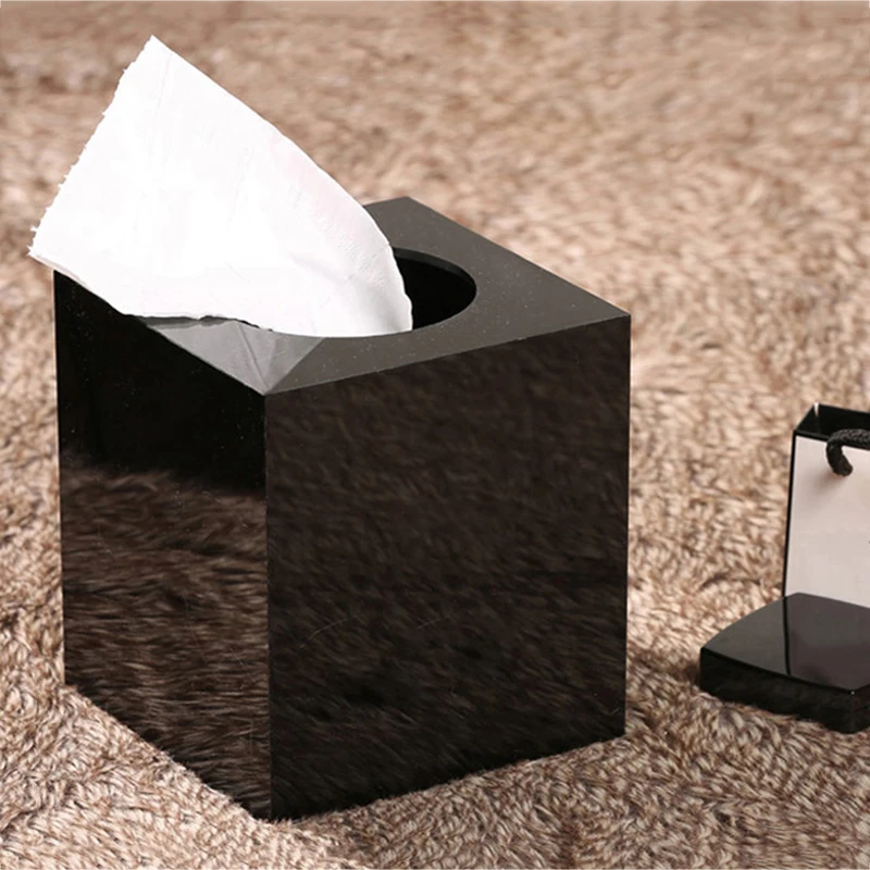 

New Cosmetic Holder Acrylic Makeup Tissue Organizer Box Big Makeup Tools Tissue Desktop Storage Case