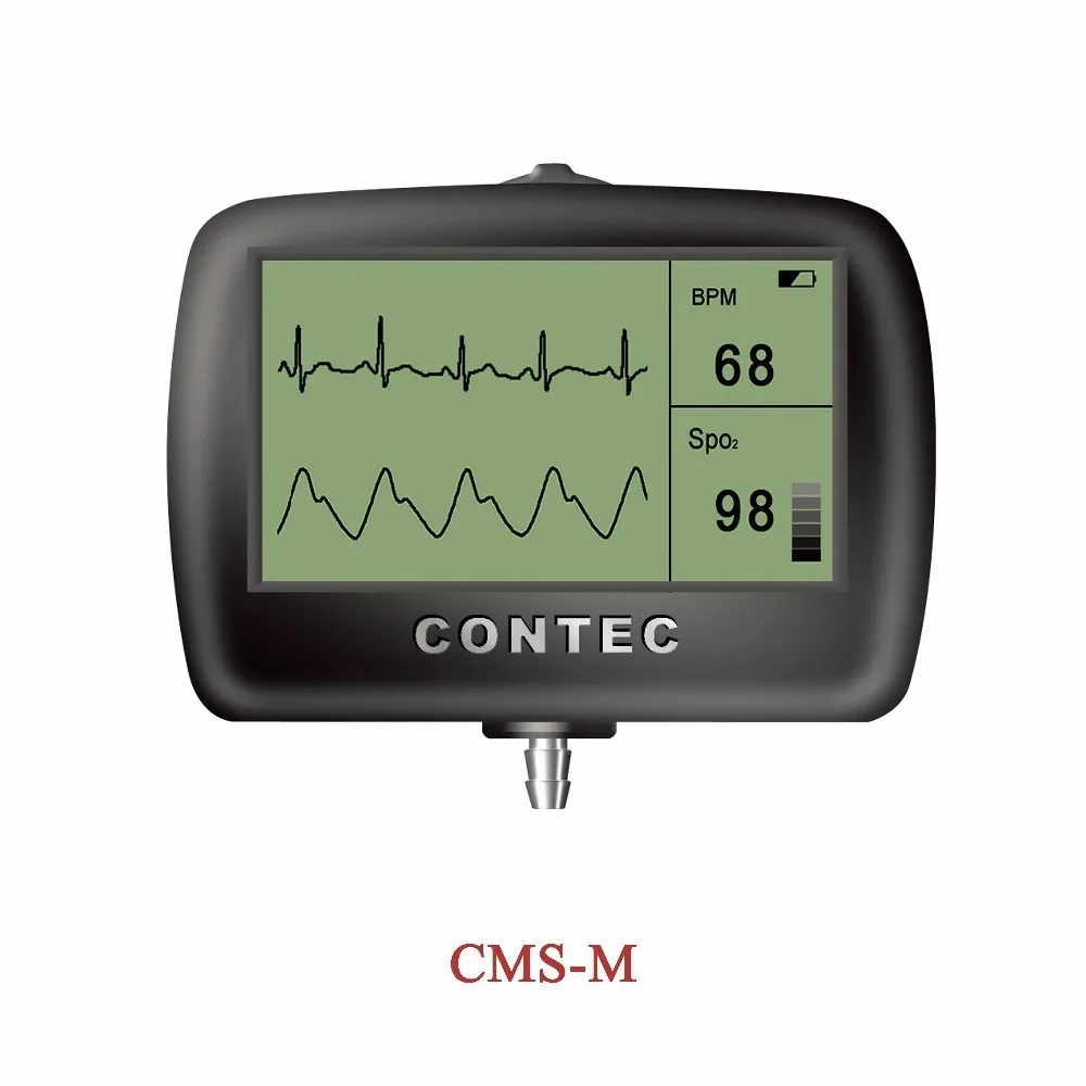 CONTEC CMS-M Многофункциональный цифровой Визуальный Электронный стетоскоп сердечный ритм ЭКГ с spo2 импульсный кислородный зонд CE утвержден