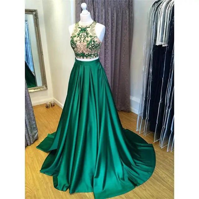 Turquoise Prom Dresses Jewls On Top