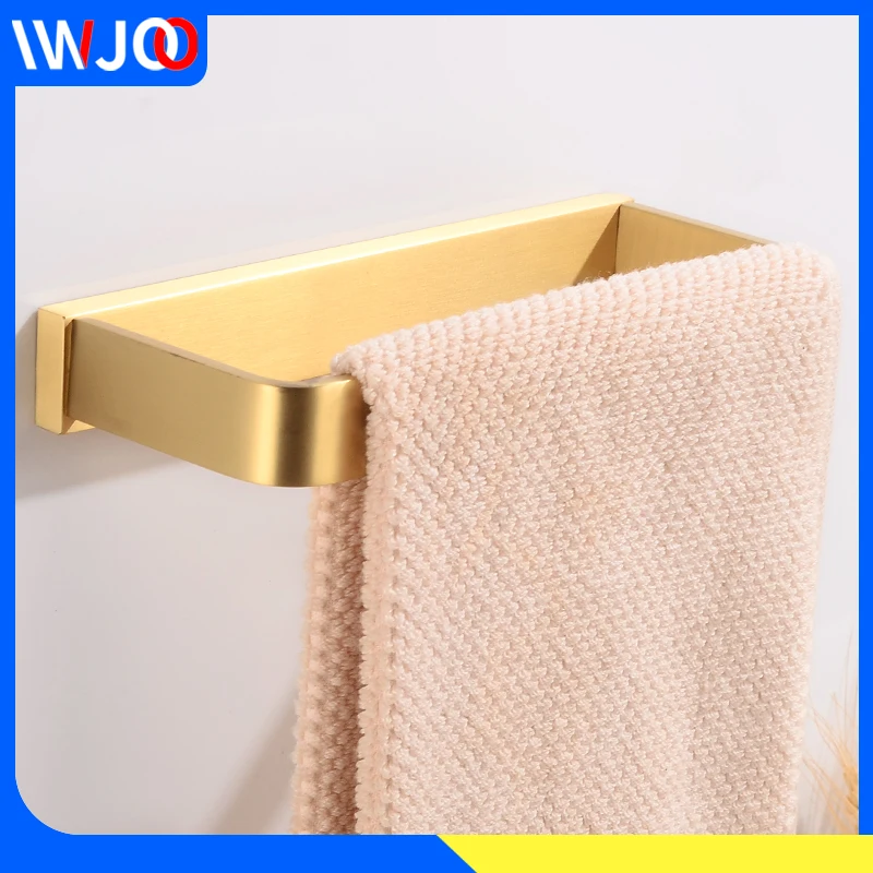 

Towel Ring Holder Gold Brass Towel Bar Single Creative Washroom Towel Rack Hanging Holder Wall Mounted Bathroom Accessories
