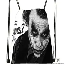 Custom the-joker-batman-arkham Drawstring Backpack Bag Cute Daypack Kids Satchel (Black Back) 31x40cm#180611-03-113