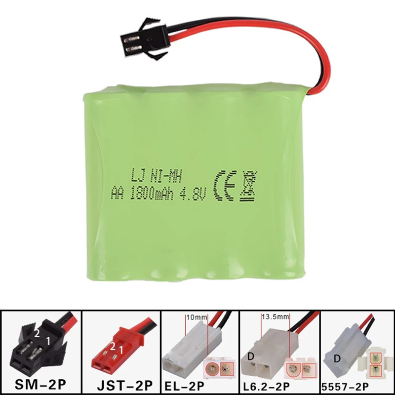 4 8 v 1800mAh AA Ni-MH M Батарея R/C деформированные автомобили корабль Робот электрические