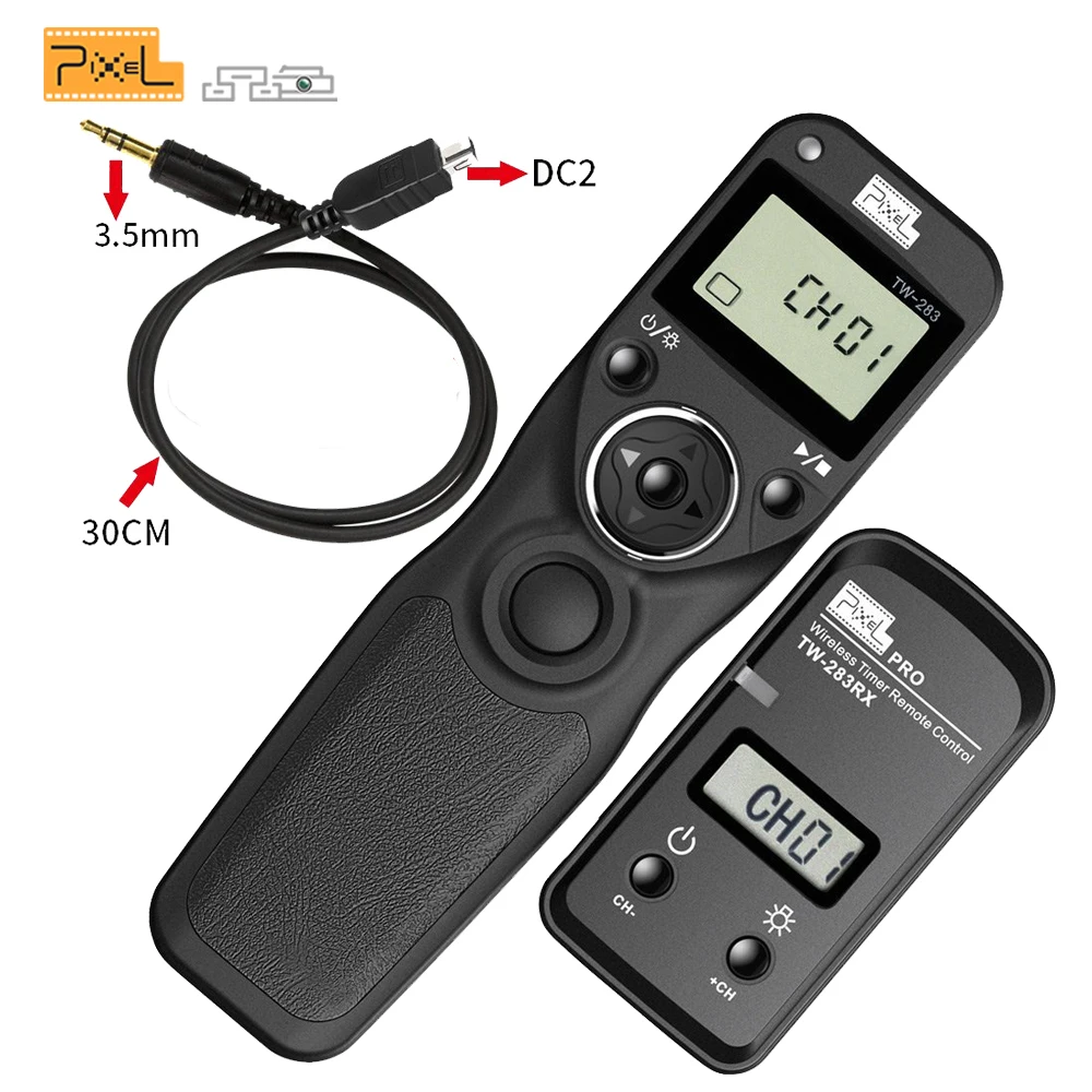 

Pixel TW-283 TW-283 DC2 Wireless Timer Remote Shutter Release Timing Control For Nikon D7100 D7000 D7200 D3200 D3300 D3100 D5200