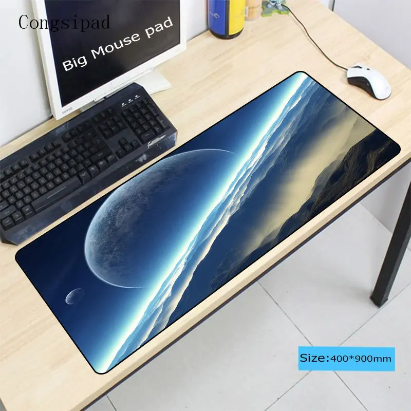 Congsipad Large Gaming Mouse pad Mousepad Star Space Waterproof Extended Lock Edge Computer Desk No