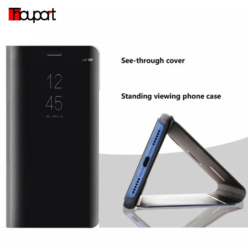 Жесткий чехол для huawei Honor 8 Lite/P9 Lite 2017 кожа + PC зеркальный s P8 откидной Чехол книжка