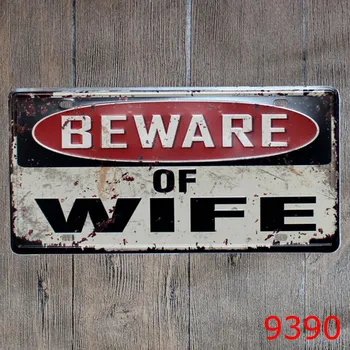 

Bar Decorative Warning Metal Plate Vintage Metal tin sign Bar Wall art craft painting metal art for Home Bar Store Pub 15x30cm