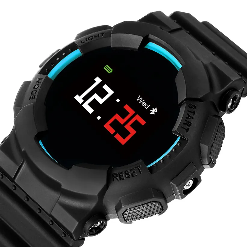 

GIMTO Cool Sport Smart Watch Men Bluetooth Waterproof Sport Watch Blood Pressure Heart Rate Calories Pedometer For iOS Android