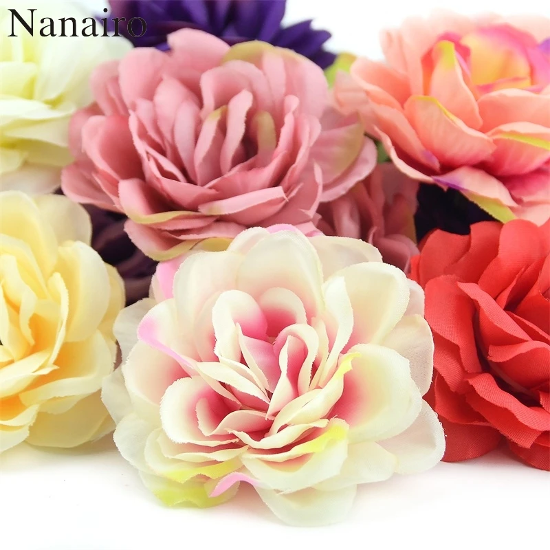 100 шт. розы для украшения стен 7 см|rose artificial|artificial silk rosessilk roses |