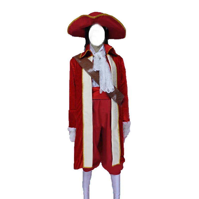 Captain Hook Cosplay Costume Adult Men Halloween Outfit Custom Made 11