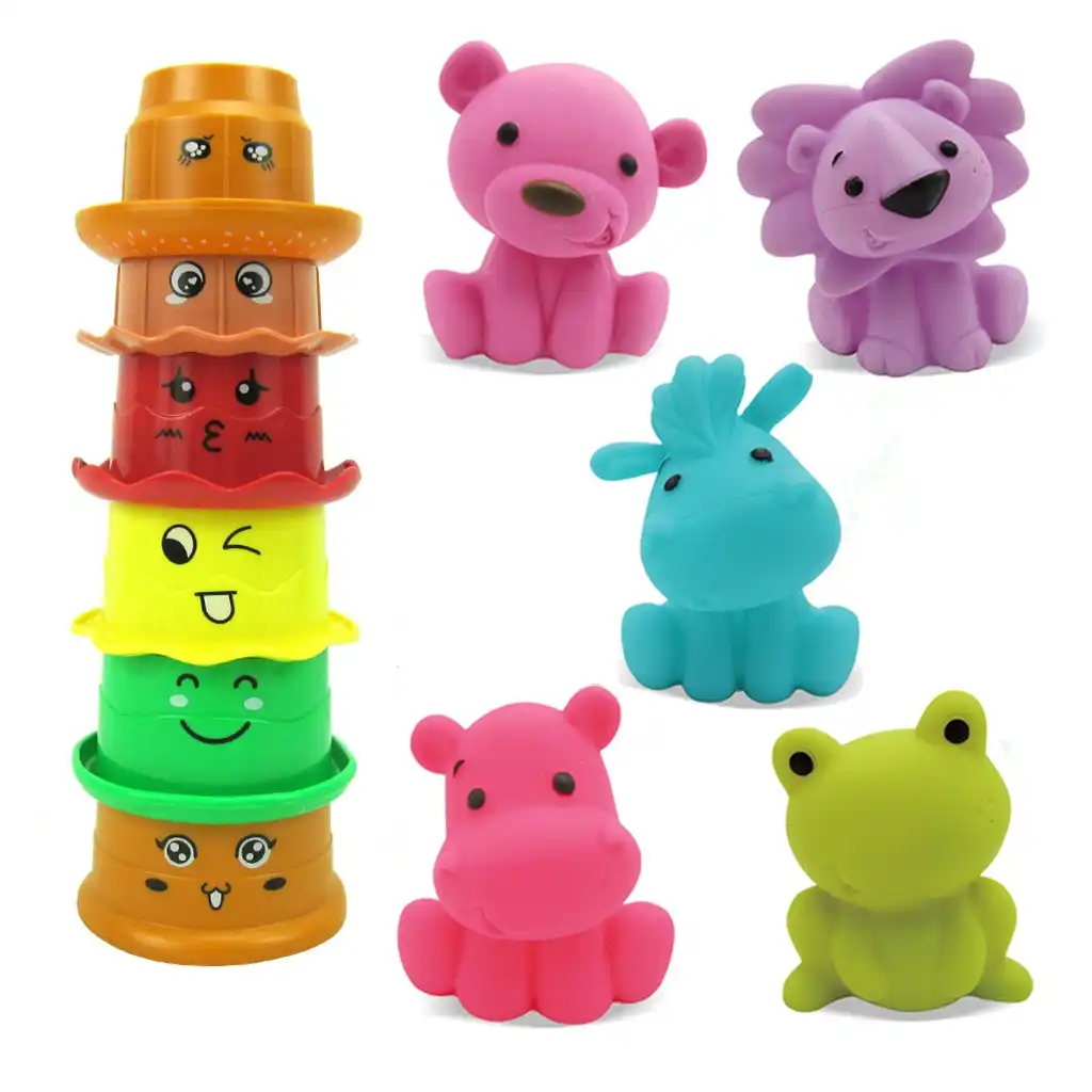 animal stacking cups