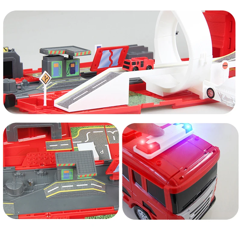 Finger Rock 1:24 DIY деформация пожарная машина литье под давлением игрушка модель сплав