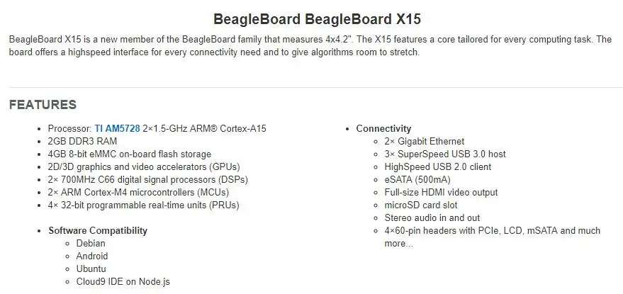 BEAGLEBOARD-X15 INFO 2