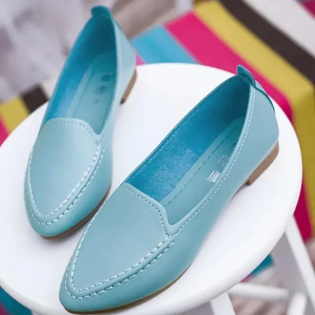 

Fashion 2018 Sring Summer Women Casual Flats Pointed Toe Women's Shoes Moccasins Ballet Flats Flat Shoes Ballerina New Loafers