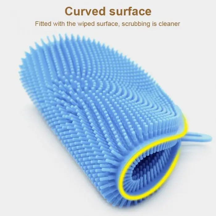 Горячий силиконовый щетка для мытья посуды Многофункциональный Антибактериальный очищающий кухонный инструмент мочалка SMD66
