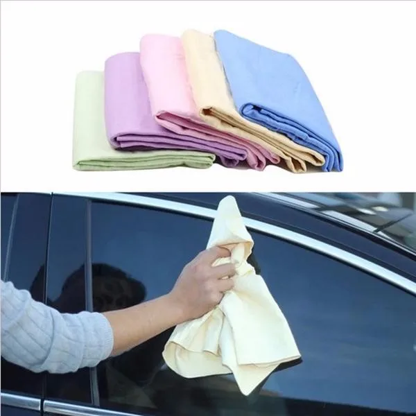 Многофункциональное автомобильное натуральное сушильное полотенце для мытья, синтетическая оленья кожа, быстрое поглощение воды, чистящая ткань для автомобиля