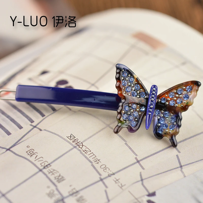 Women headwear vintage hair pin rhinestone hair clips for girls butterfly hair accessories for women