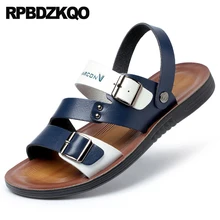 Спорт размер 45 46 слайды сандалии лето мода на открытом воздухе надевать Дизайнерская обувь мужчины высокого качества домашние тапочки синий кроссовки большой
