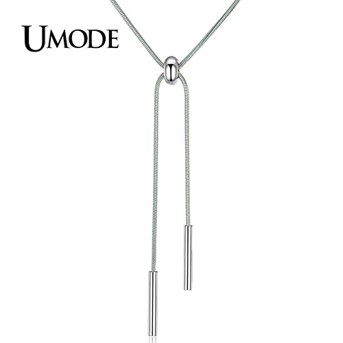 UMODE, новая мода, 4 цвета, Очаровательная простая цепочка в виде змеи, чокеры, ожерелья для женщин, ювелирные изделия, вечерние ожерелья, бижутерия для женщин, подарки UN0270 - Окраска металла: White Gold Green